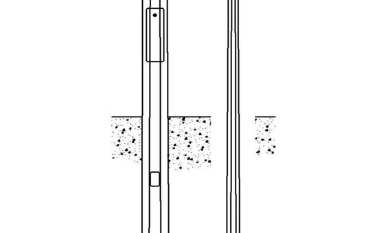 Опора наружного (уличного) освещения металлическая (стальная) оцинкованная ОГК 10П-3 (граненая коническая прямостоечная)